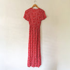 Abercrombie & Fitch Red Floral Maxi Dress | S