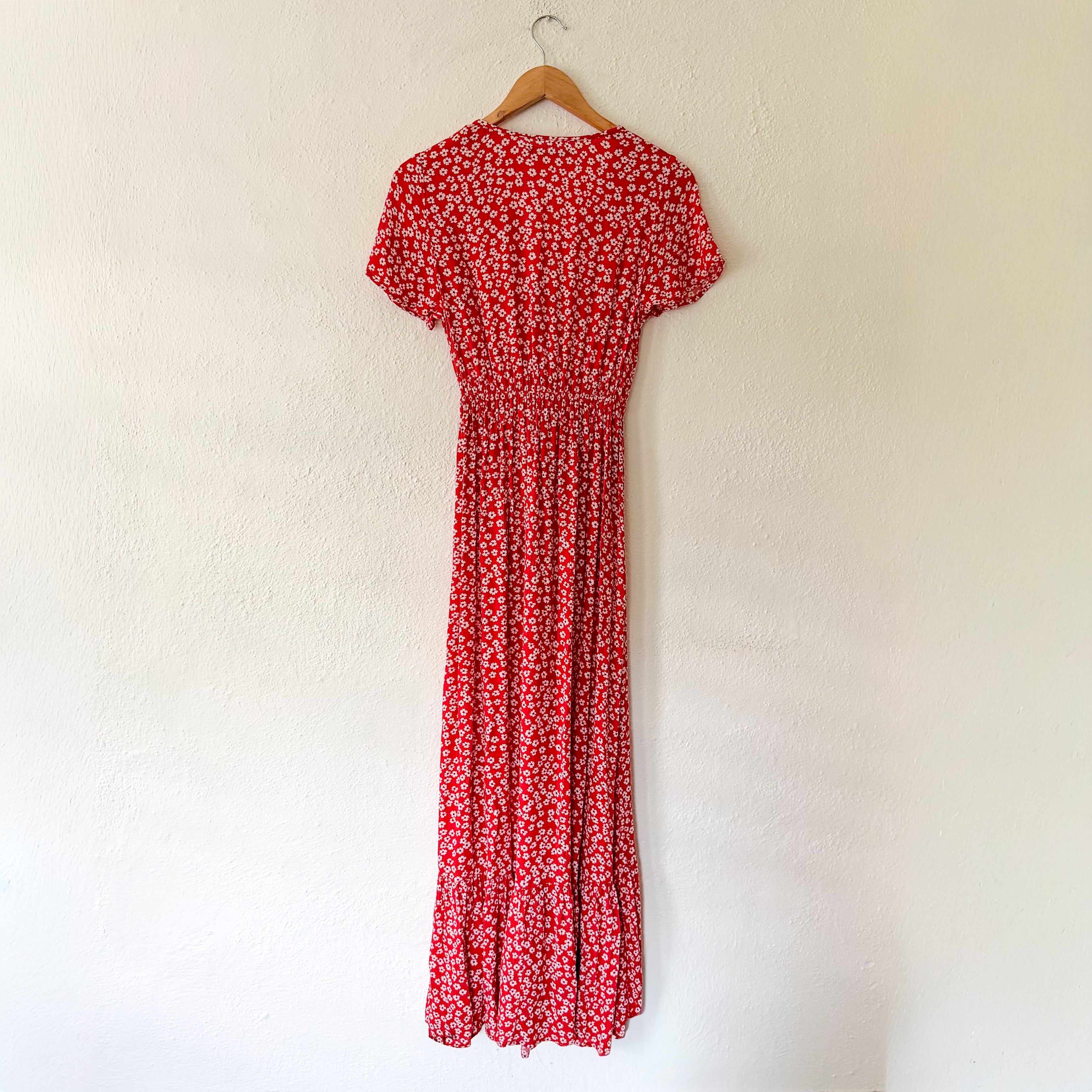 Abercrombie & Fitch Red Floral Maxi Dress | S