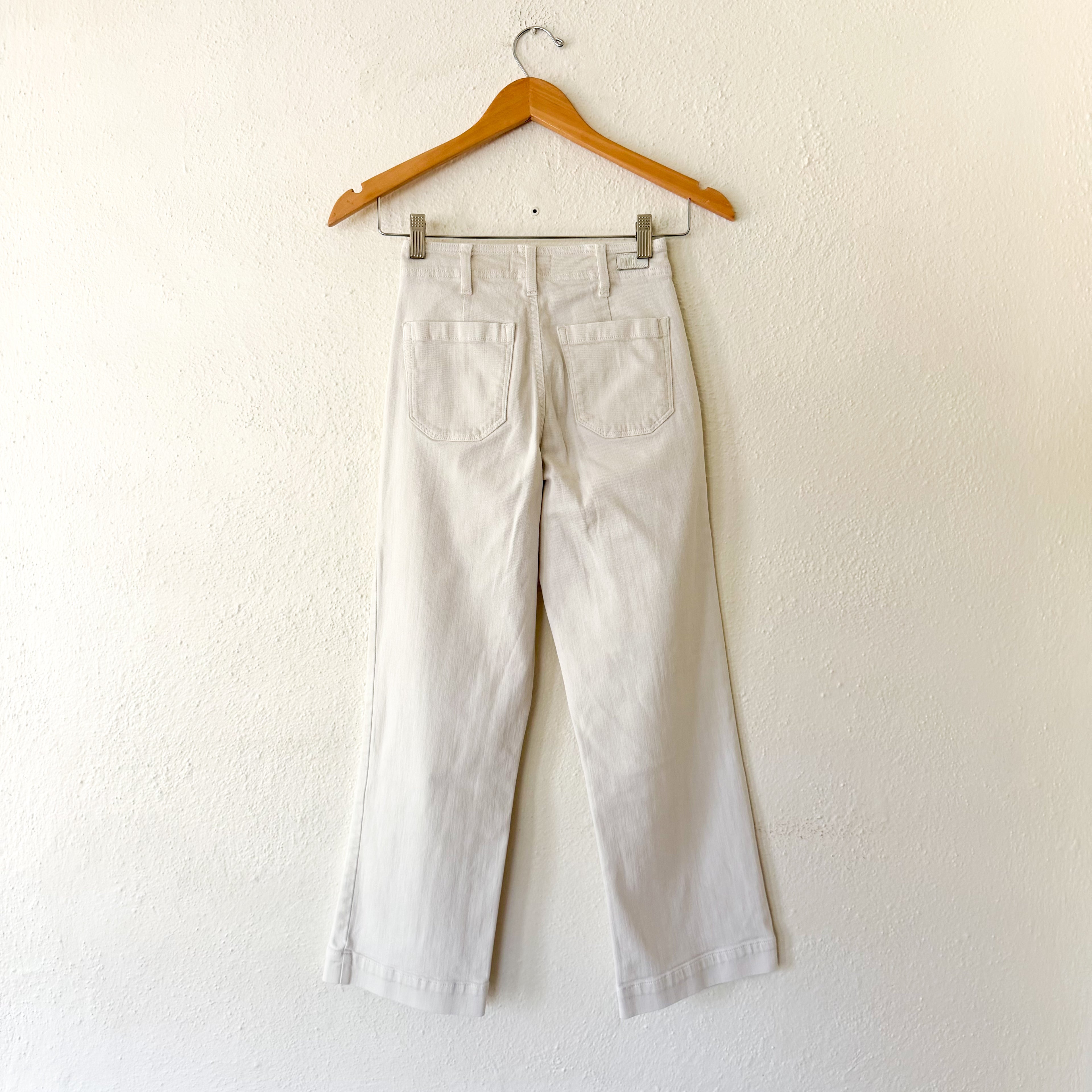 PAIGE Nellie High Rise Cropped Wide Leg Jeans in Crisp White | 23/00