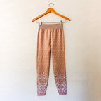 Sweaty Betty Modal Fair Isle Jacquard Seamless Base Layer Leggings in Blush | XS