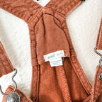 Aerie Linen Blend Rust Brown Overalls | XS
