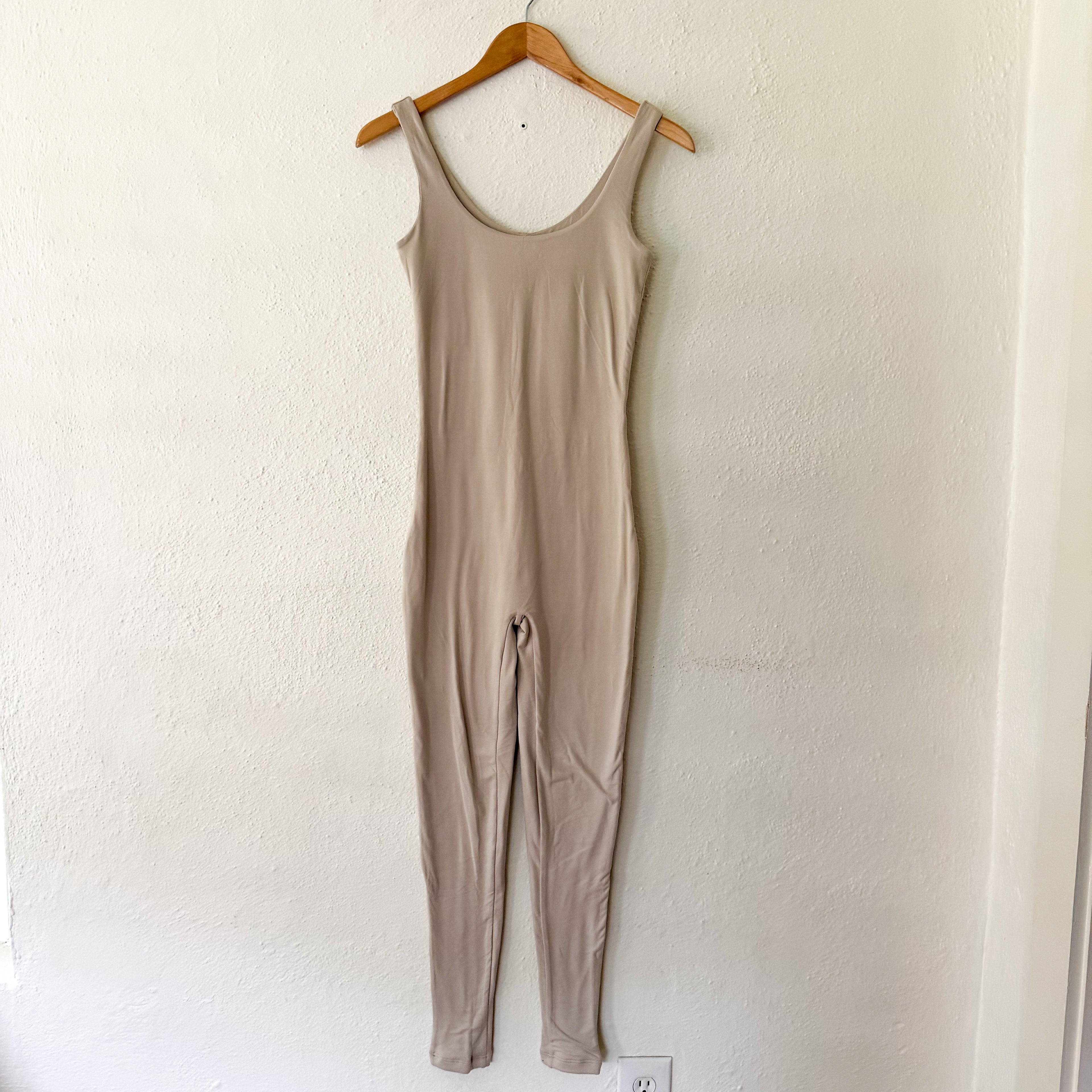 Bumpsuit The Lucy Maternity Unitard Jumpsuit in Oat | XS