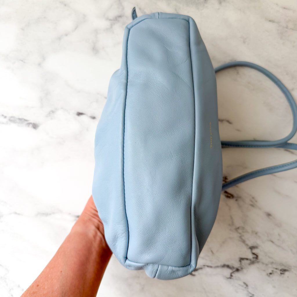 Mansur Gavriel Mini Cloud Clutch 100% Italian Lambskin Leather Purse | Cornflower Blue