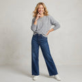 Free Assembly Sweater with Rhinestones in Heather Grey | Medium