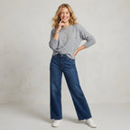 Free Assembly Sweater with Rhinestones in Heather Grey | Medium