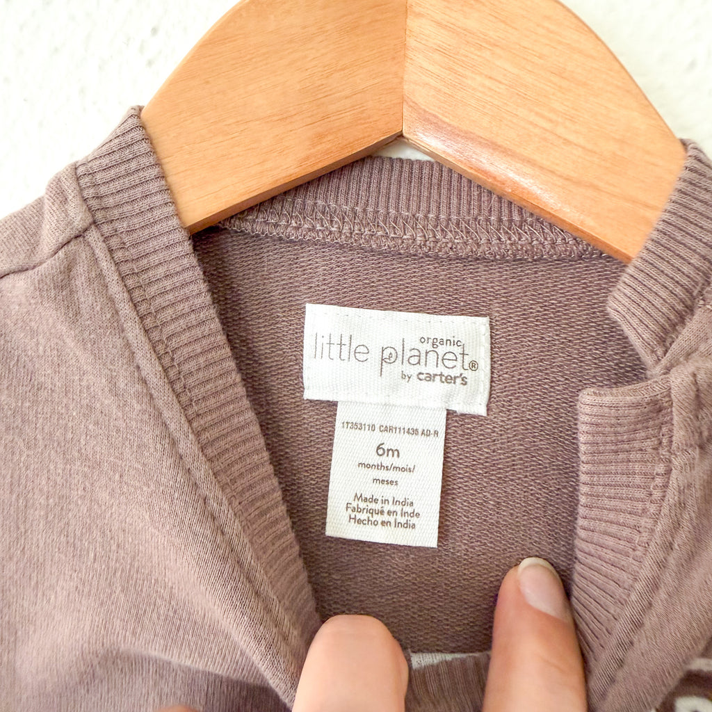 Little Planet Organic Brown 'Gobble Gobble' Long Sleeve French Terry Bodysuit | 3-6m