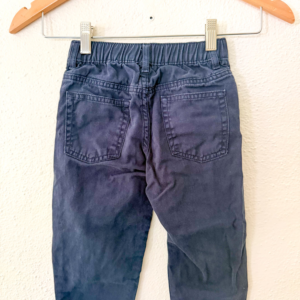 H&M Navy Blue Cotton Loose Fit Tapered Leg Pants | 3T