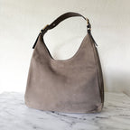 MICHAEL Michael Kors Nolita Large Nubuck Hobo Shoulder Bag in Taupe