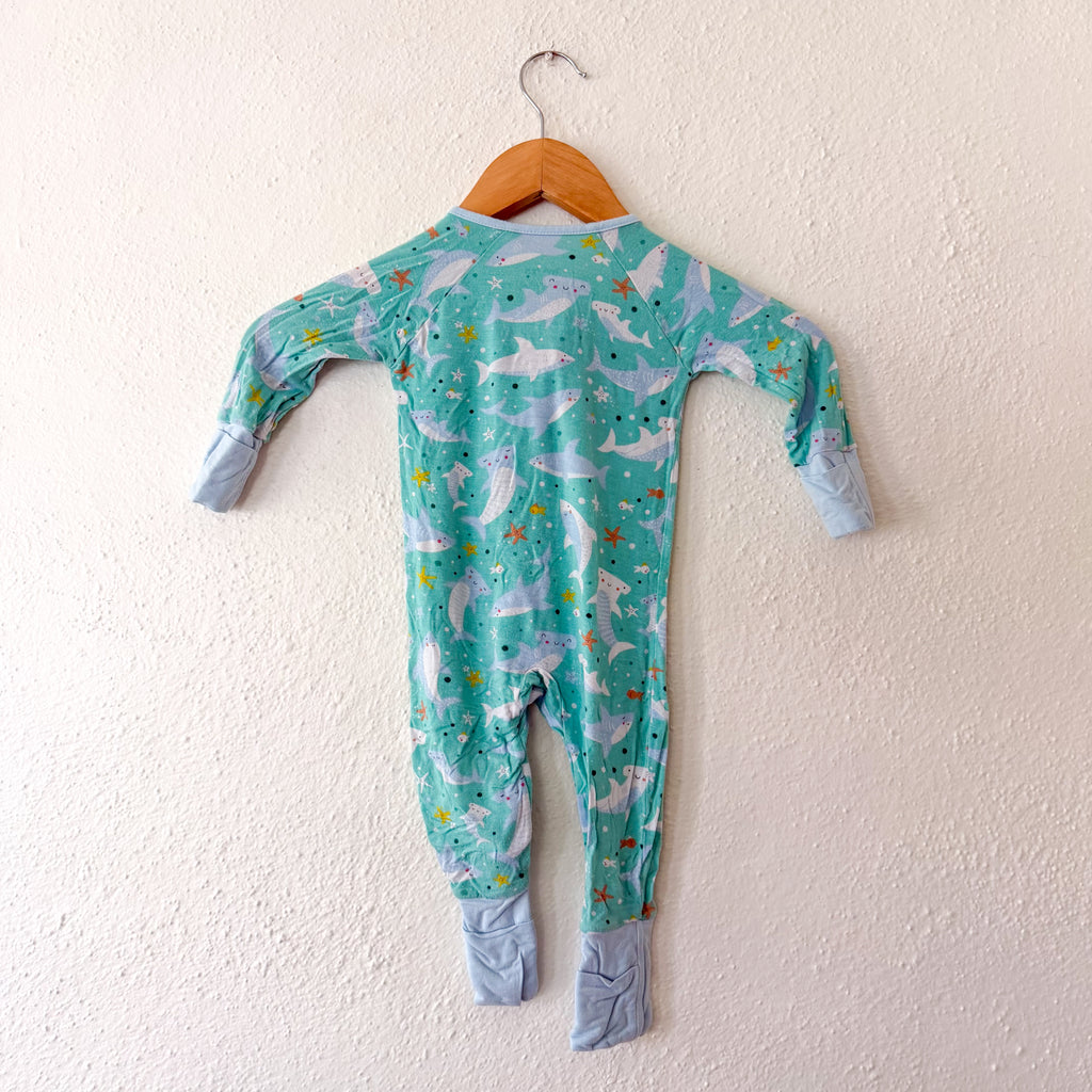 Little Sleepies Ocean Animals Long Sleeve Fold Over Foot Sleeper | 3-6m
