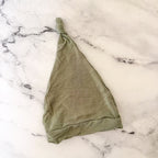Caden Lane Sage Green Bamboo Knotted Beanie Hat | 0-3m