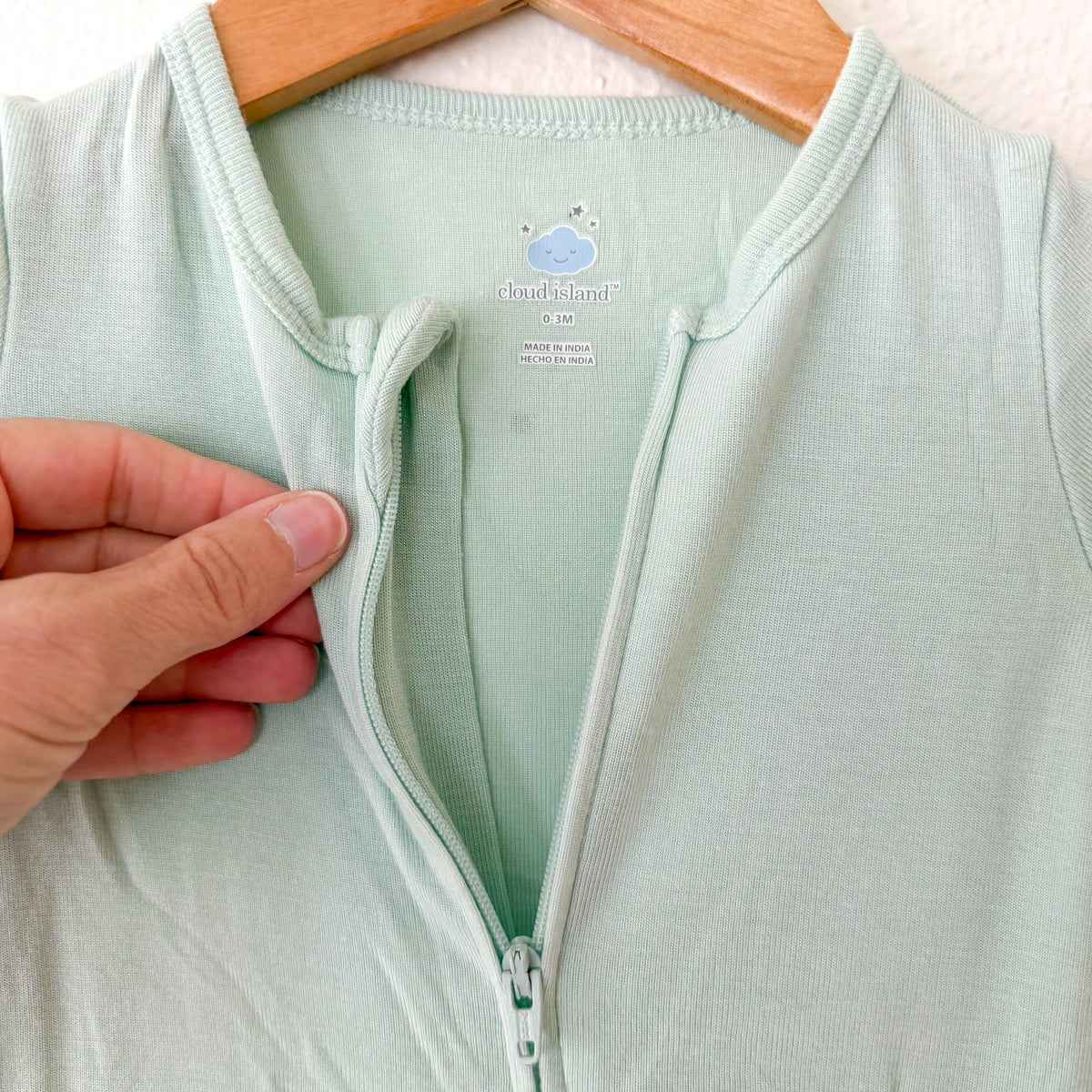 Cloud Island Lime Green Long Sleeve Bamboo 2-Way Zipper Footed Sleeper | 0-3m