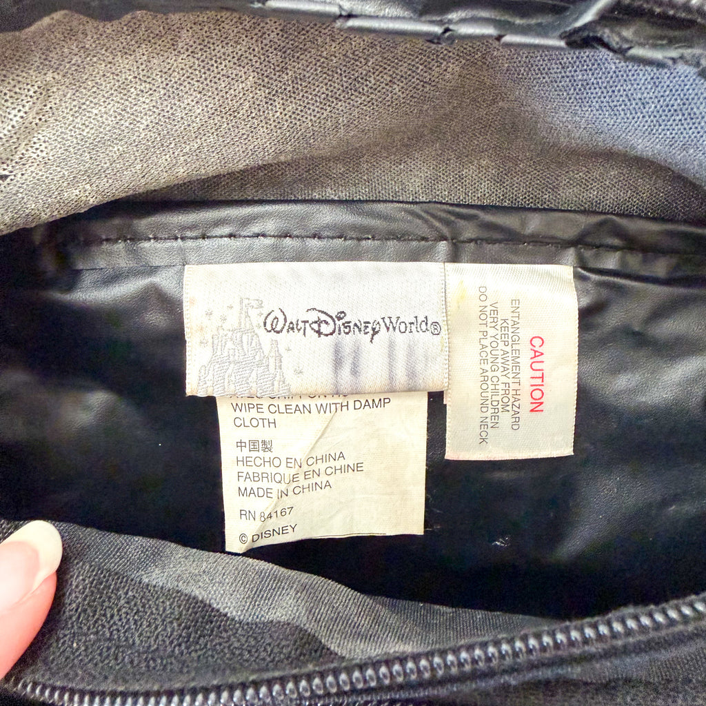 Vintage 90s Walt Disney World Embroidered Fanny Pack | Black Retro Waist Bag