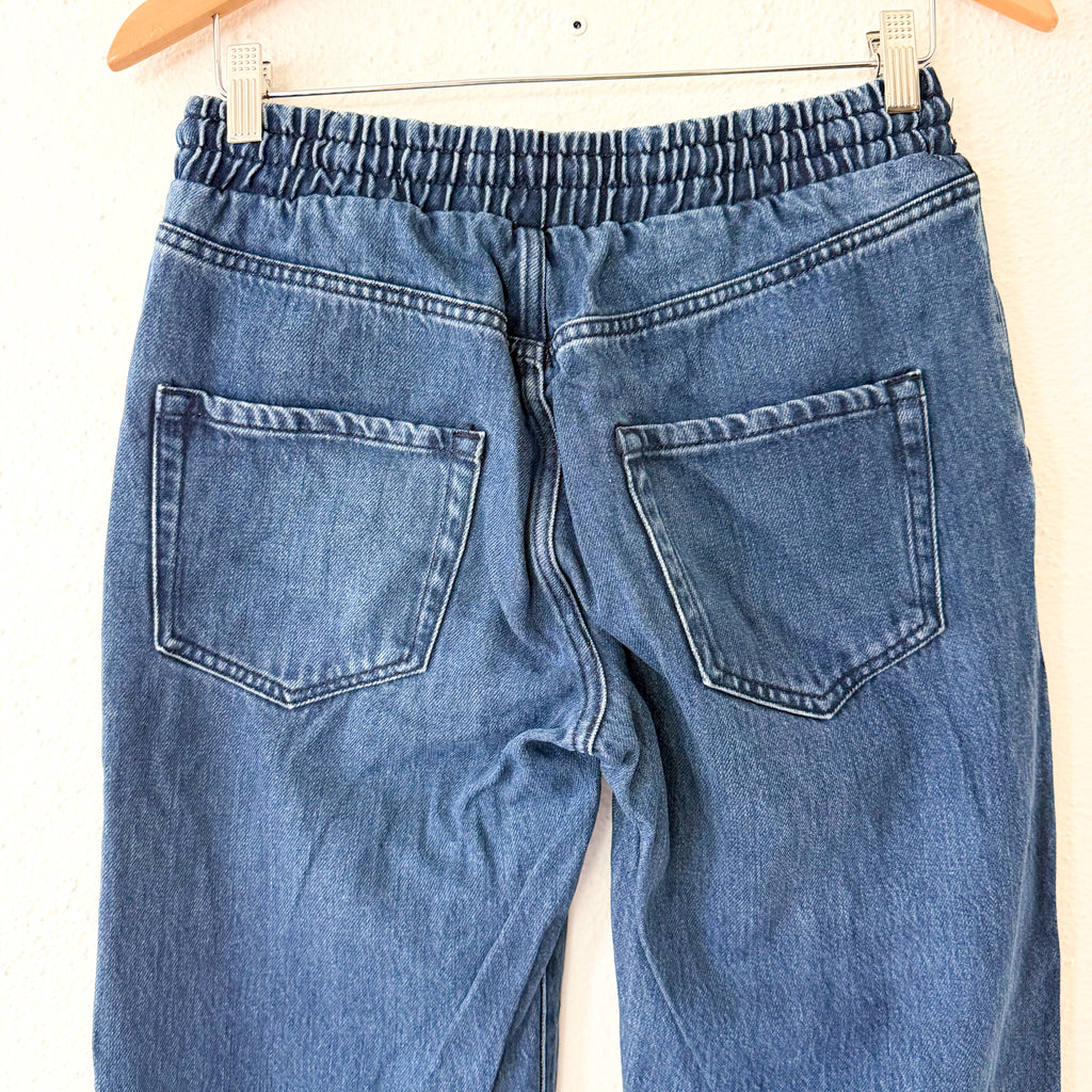 Seraphine Maternity Oslo Under The Bump Drawstring Wide Leg Denim Trousers | 2