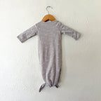 Nordstrom Silver Grey Printed Dogs Knotted Sleep Gown | OS