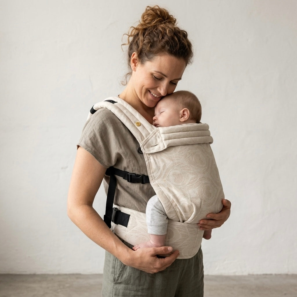 Artipoppe Zeitgeist Argus Linen Blend Carrier in Oat Cream
