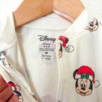 Monica & Andy x Disney Organic Christmas Mickey Mouse Fold-Over Foot 2-Way Zipper Sleeper | 3-6m