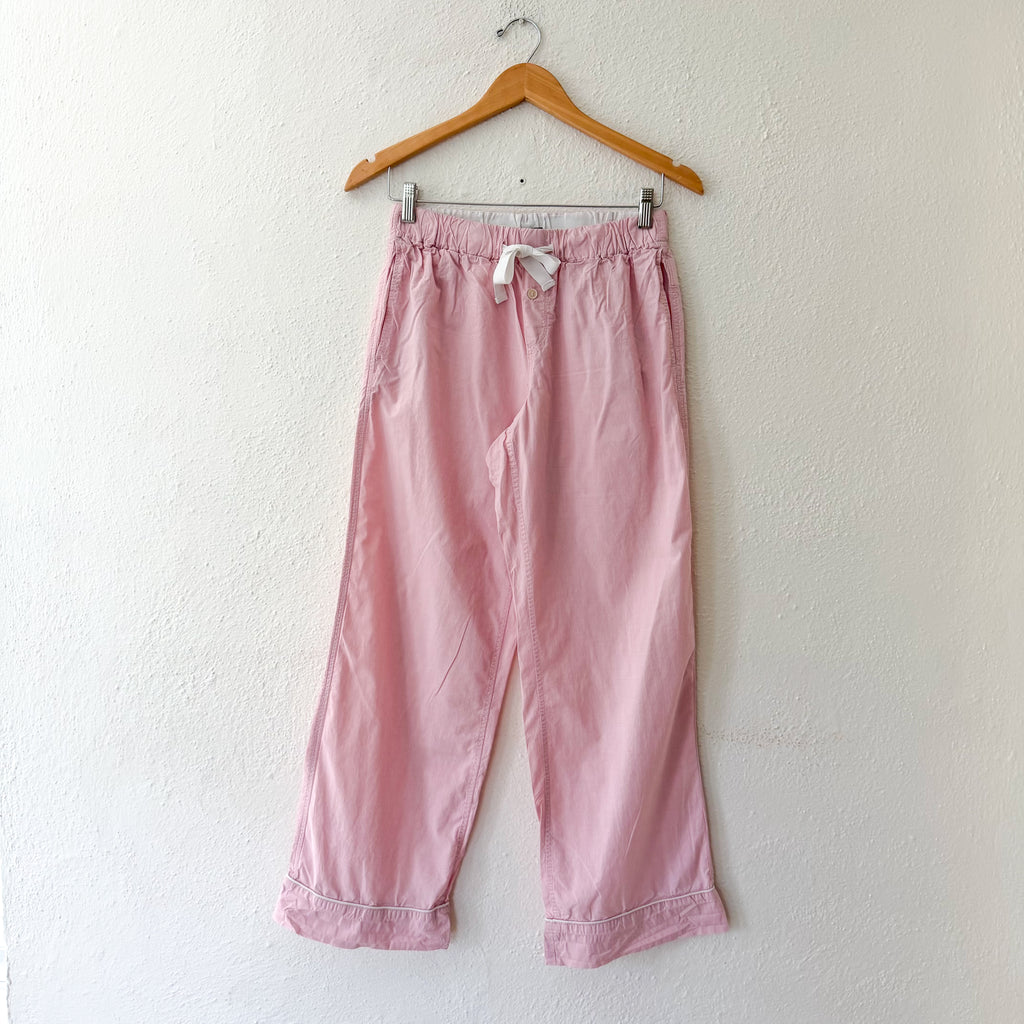J.Crew Classic Cotton Long Sleeve Sleep Set in Light Pink Blooming Peony Eoe | XXS