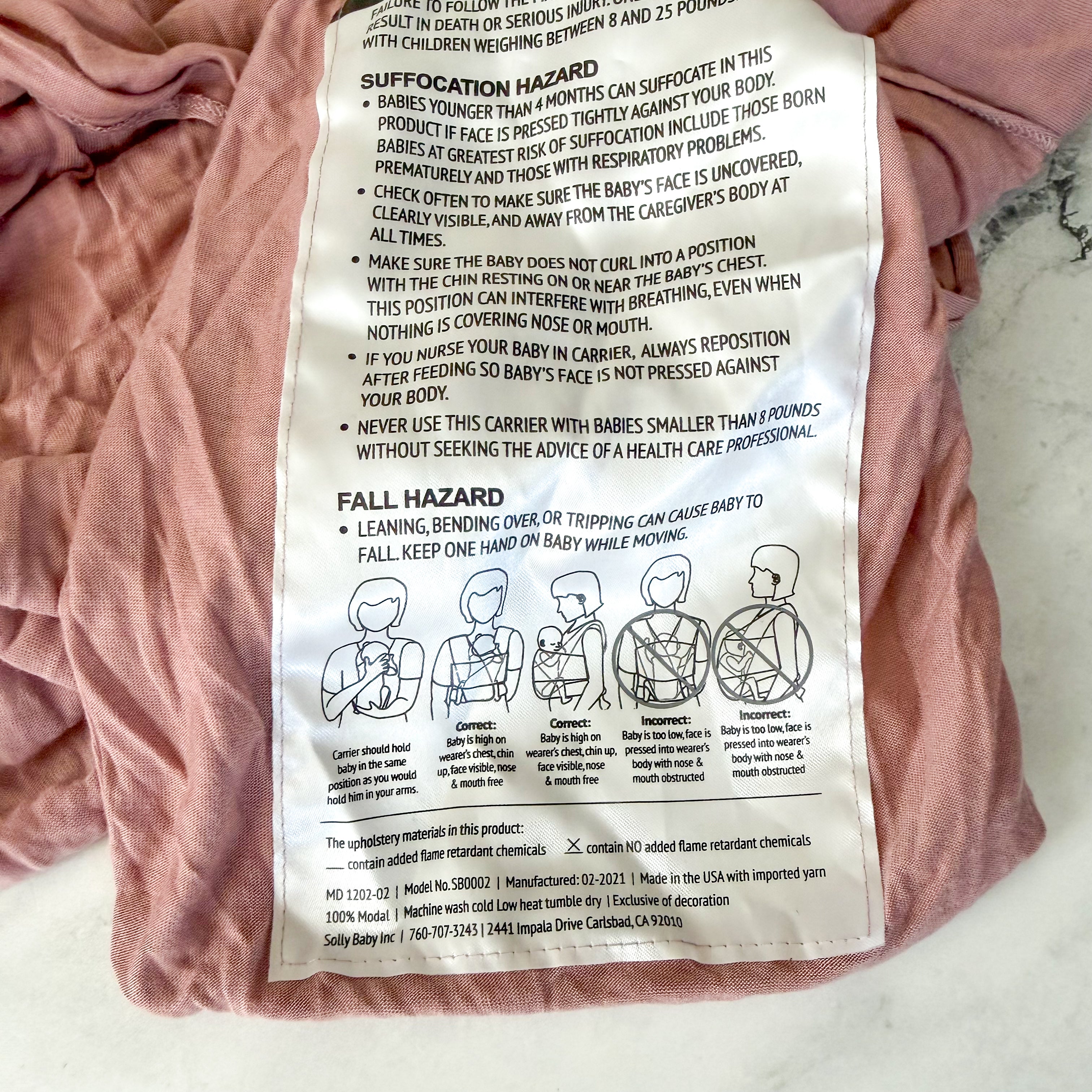 Solly Baby Wrap in Cottage Rose