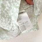 H&M Home Lyocell Mint Floral PJ Top + Ruffle Shorts | XS