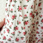 O.P.T. Calypso Cotton Smocked Cream Floral Midi Dress | XS