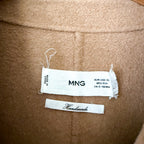 Mango MNG Handmade Wool Blend Belted Trench Coat in Camel | XS