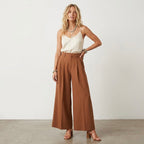 Madewell The Harlow Wool Blend Super Wide-Leg Trouser in Camel | 0