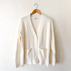 Nordstrom Cozy Yarn Button Down Plush Cardigan in Cream | S
