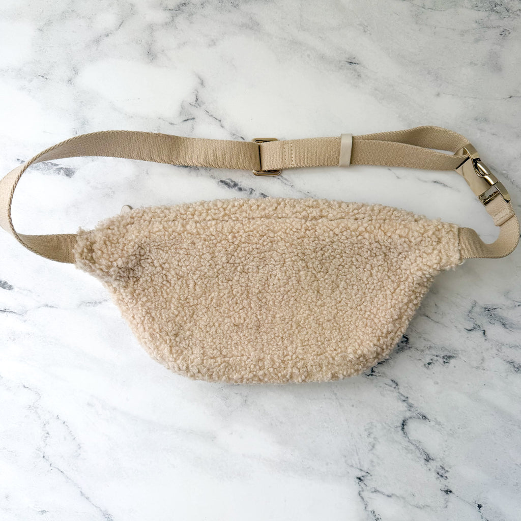 Loeffler Randall Sophie Sherpa Fleece Belt Bag | Cream