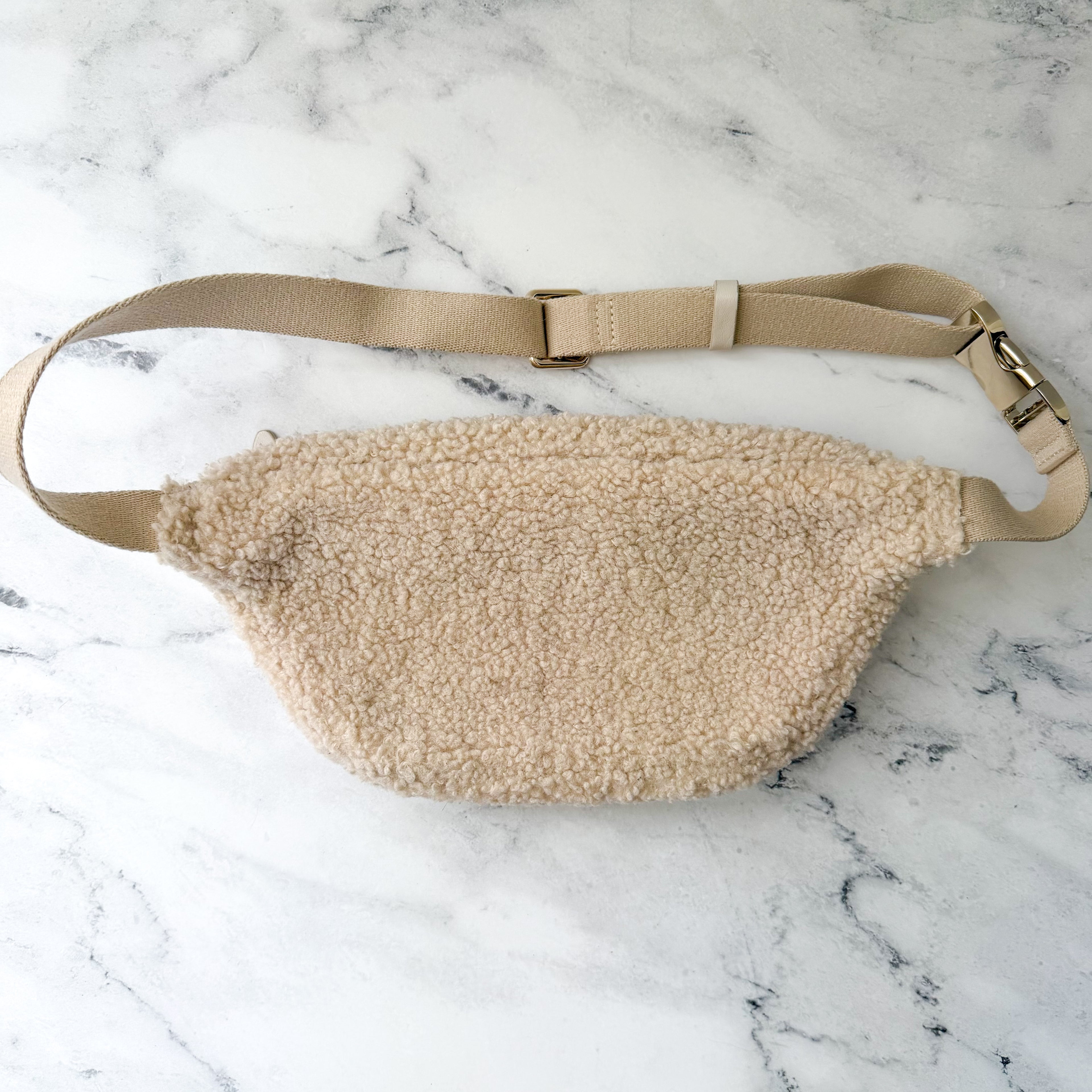 Loeffler Randall Sophie Sherpa Fleece Belt Bag | Cream