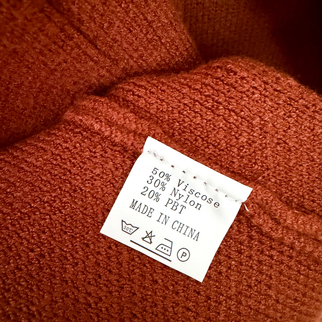 Anrabess Oversized Long Open Front Coatigan in Rust Brown | S