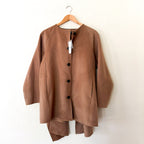J.Crew Scarf Coat in Dark Camel Drapey Wool Blend | XS