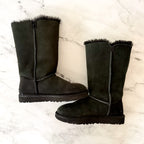 UGG Australia Black Sheepskin Bailey Button Triplet Boots | 2Y