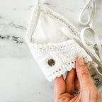Billabong White Halter Crochet Bikini Top | XS