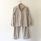Serena & Lily Belvedere Flannel Pajamas in Doe Beige Gingham | S