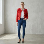 J.Crew Isabelle Lady Jacket in Ruby Red Tweed | 0