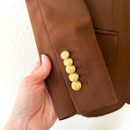 A.L.C. Sedgwick II Double-Breasted Blazer in Mocha Brown | 0