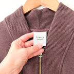 Varley Double Soft Sally Half-Zip Pullover Sweatshirt in Coffee Bean Marl | XS