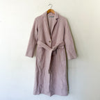 Vince Alpaca Mohair Blend Longline Belted Trench Coat in Dusty Blush Pink | XS