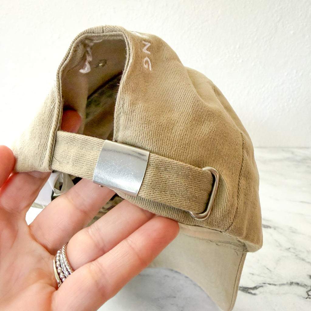Anine Bing Sport Embroidered Logo Jeremy Cotton Baseball Cap | Khaki