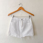 J Brand White Bonny Mid-Rise Denim Mini Skirt | 23