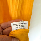 LAKE Golden Yellow 100% Cotton Gauze Caftan Midi Dress | XS