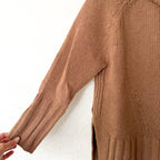 Reiss Eve Wool Cashmere Blend Roll Neck Sweater in Camel | XS