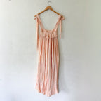 Free People Empire Waist Linen Blend Dress in Peach | XS
