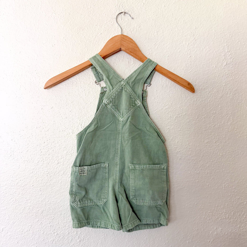 Zara Lightweight Cotton Light Green Shortalls | 12-18m