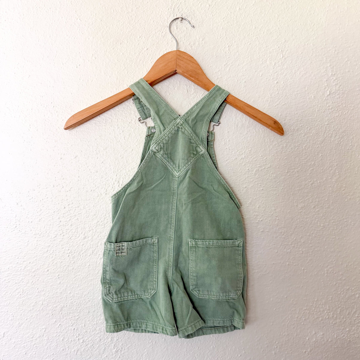 Zara Lightweight Cotton Light Green Shortalls | 12-18m