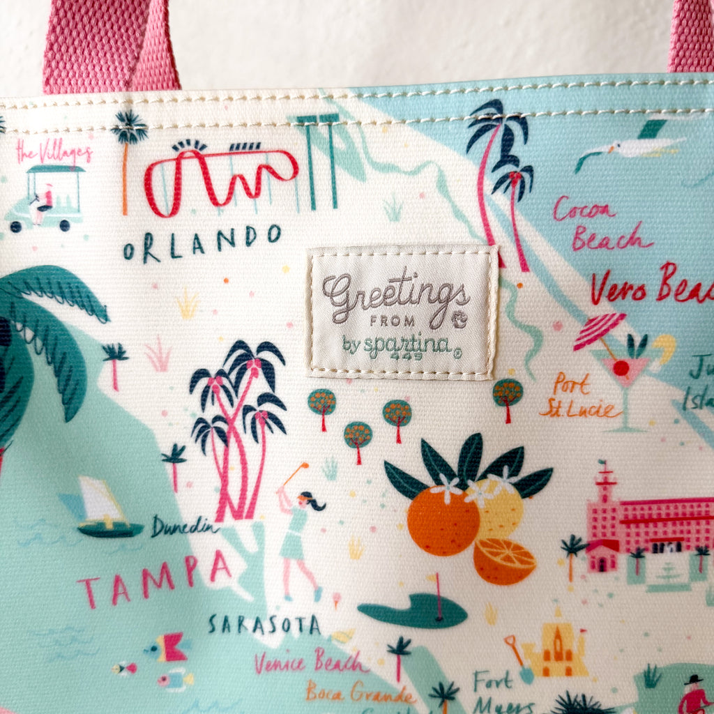Spartina 449 Greetings From Florida Market Tote Bag