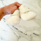 UGG Bixbee Cream Fuzzy Baby Booties Crib Shoes | 2-3c