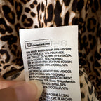 H&M Leopard Print Elbow Sleeve Midi Sheath Dress | XS