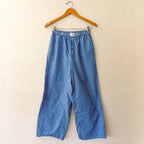 Anthropologie The Wren Wide Leg Pajama Boxer Pants in Blue & White Stripe | XS