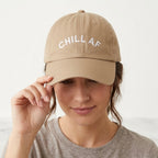 Chill AF Equilibria Embroidered Cotton Baseball Cap | Khaki